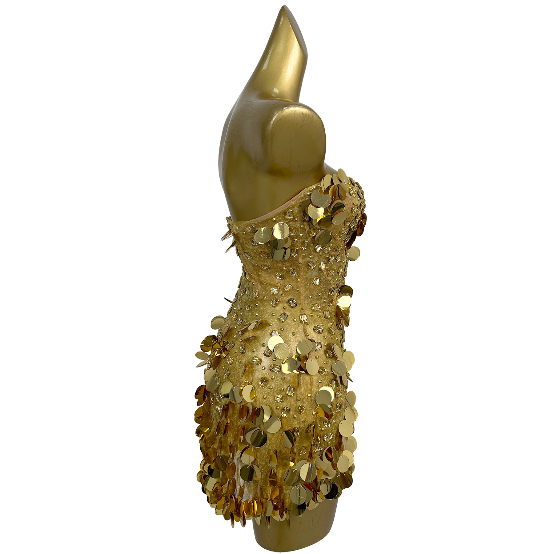 Sparkly Gold Crystals Straples - Sparkly Rhinestone Club Party Dress review and price