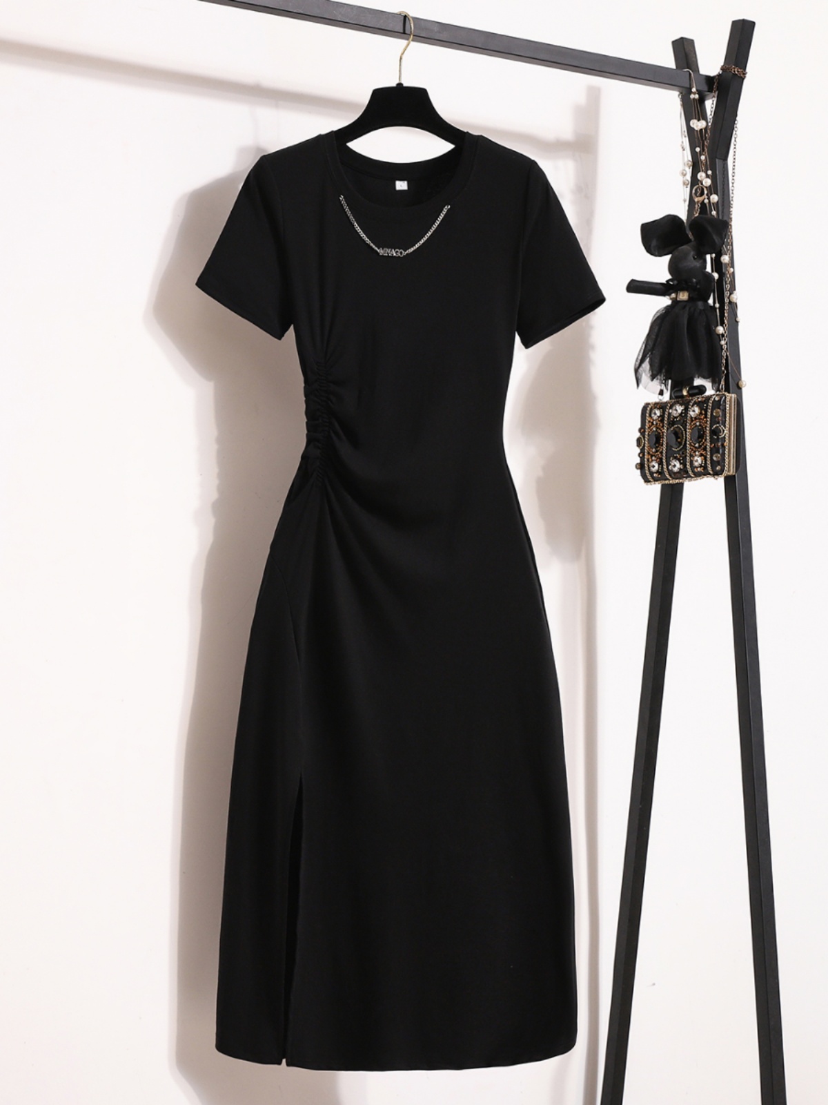 Casual Elegant Short Sleeve Dr - Korean Style A Line Shirt Dress review and price