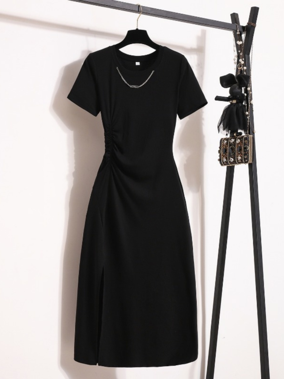 Casual Elegant Short Sleeve Dr - Korean Style A Line Shirt Dress review and price