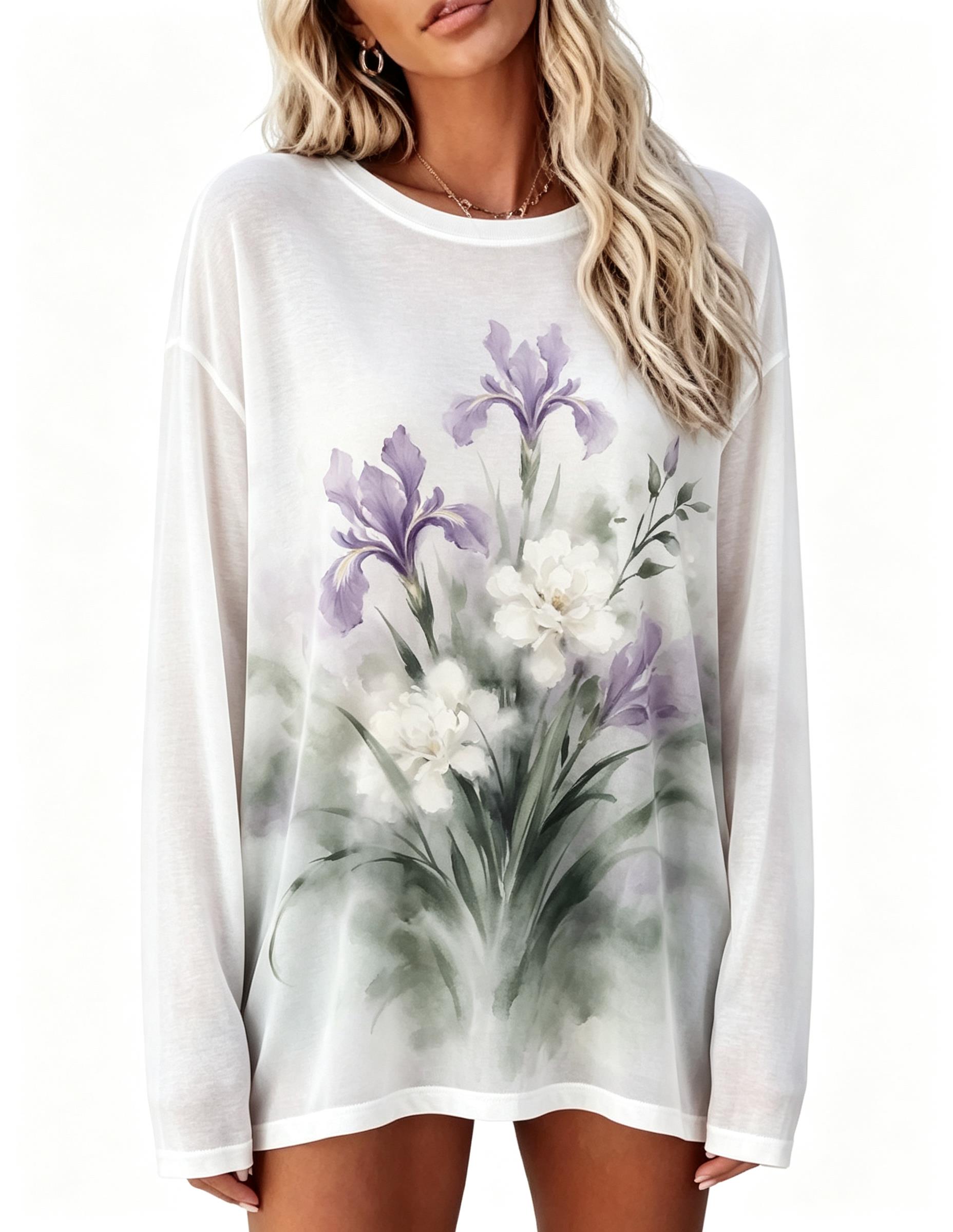 Women Long Sleeve T‑Shirt Vint - Blouses review and price