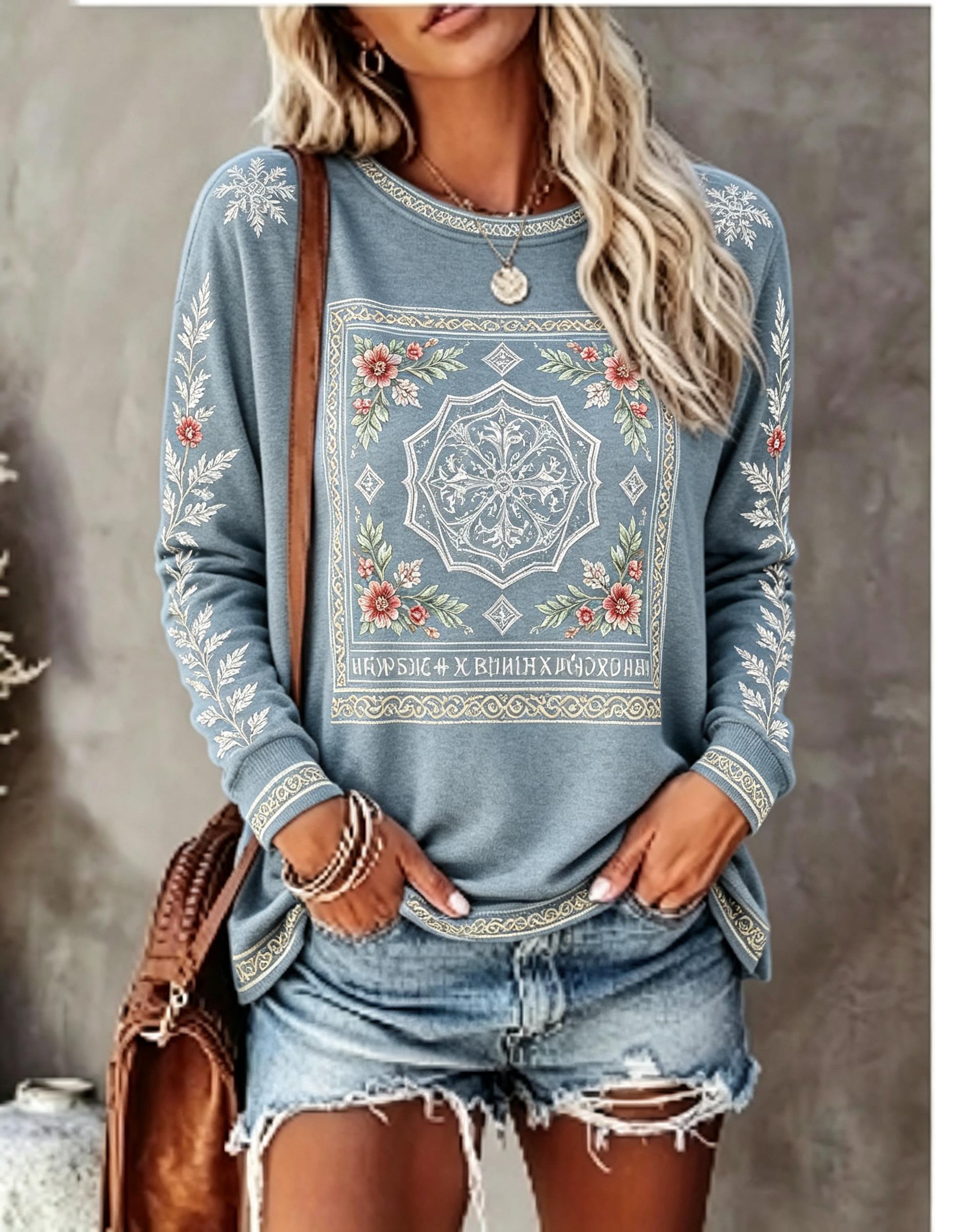 Women Crew Neck Long Sleeve T‑ - Blouses review and price