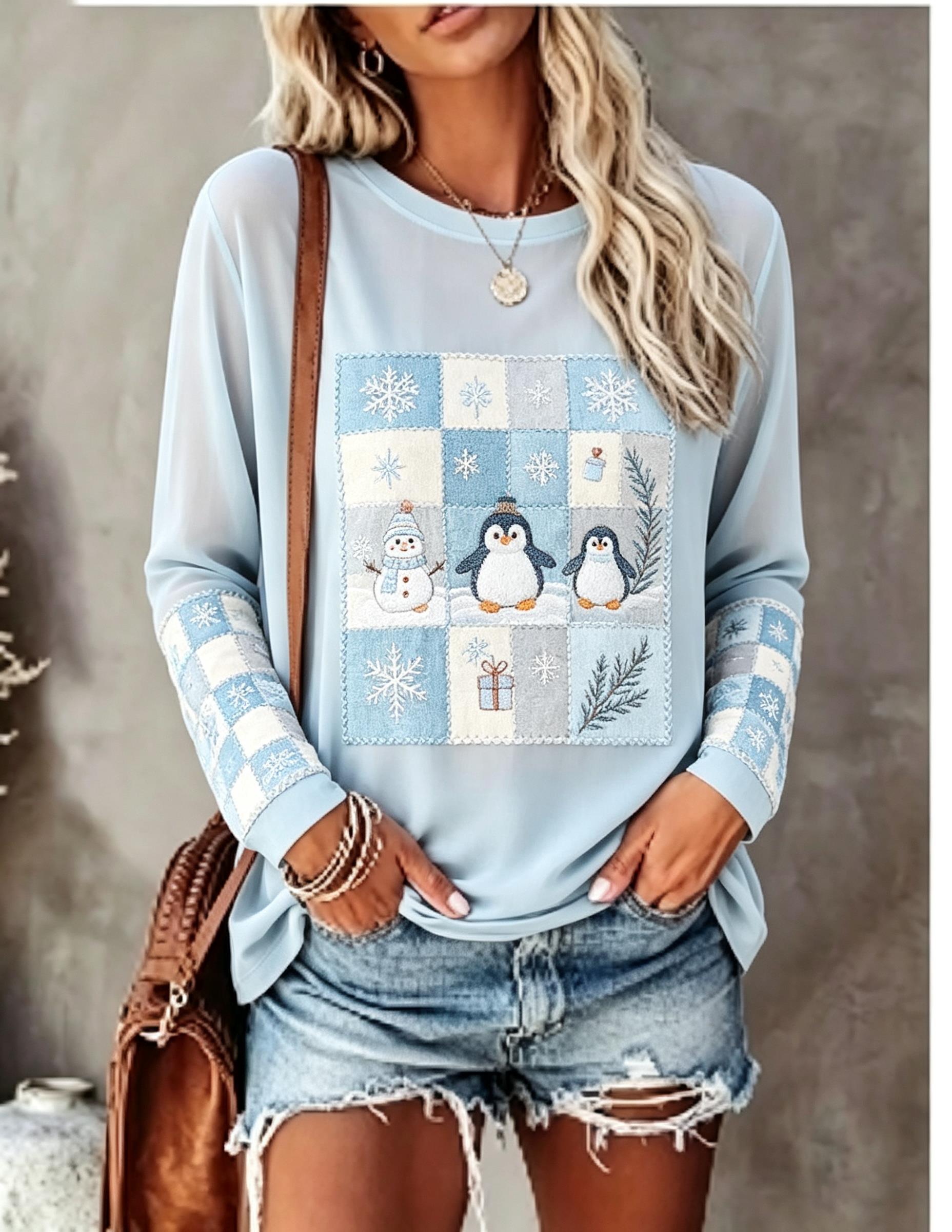 Women Long Sleeve T Shirt Fox  - Blouses review and price