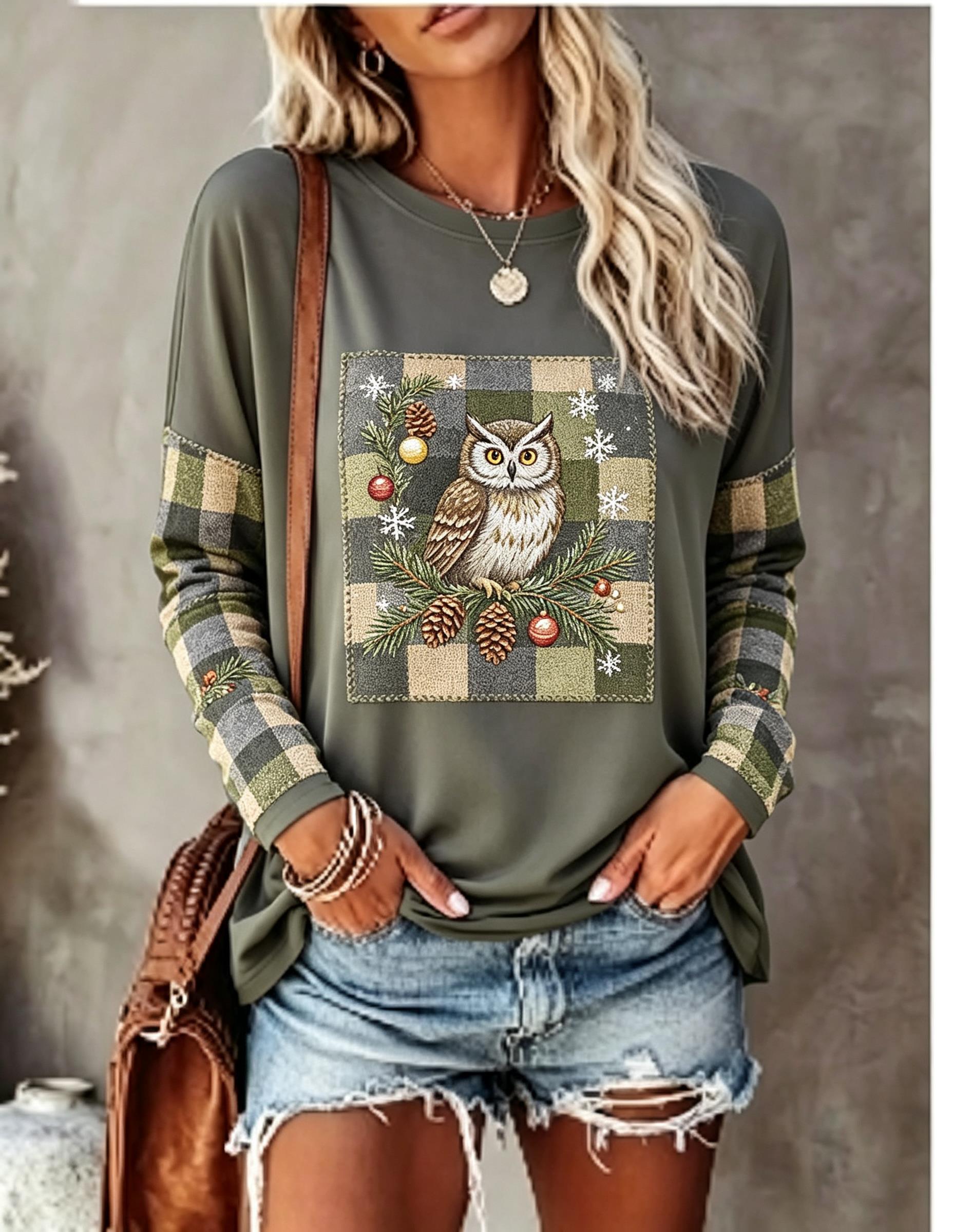 Women Long Sleeve T Shirt Fox  - Blouses review and price