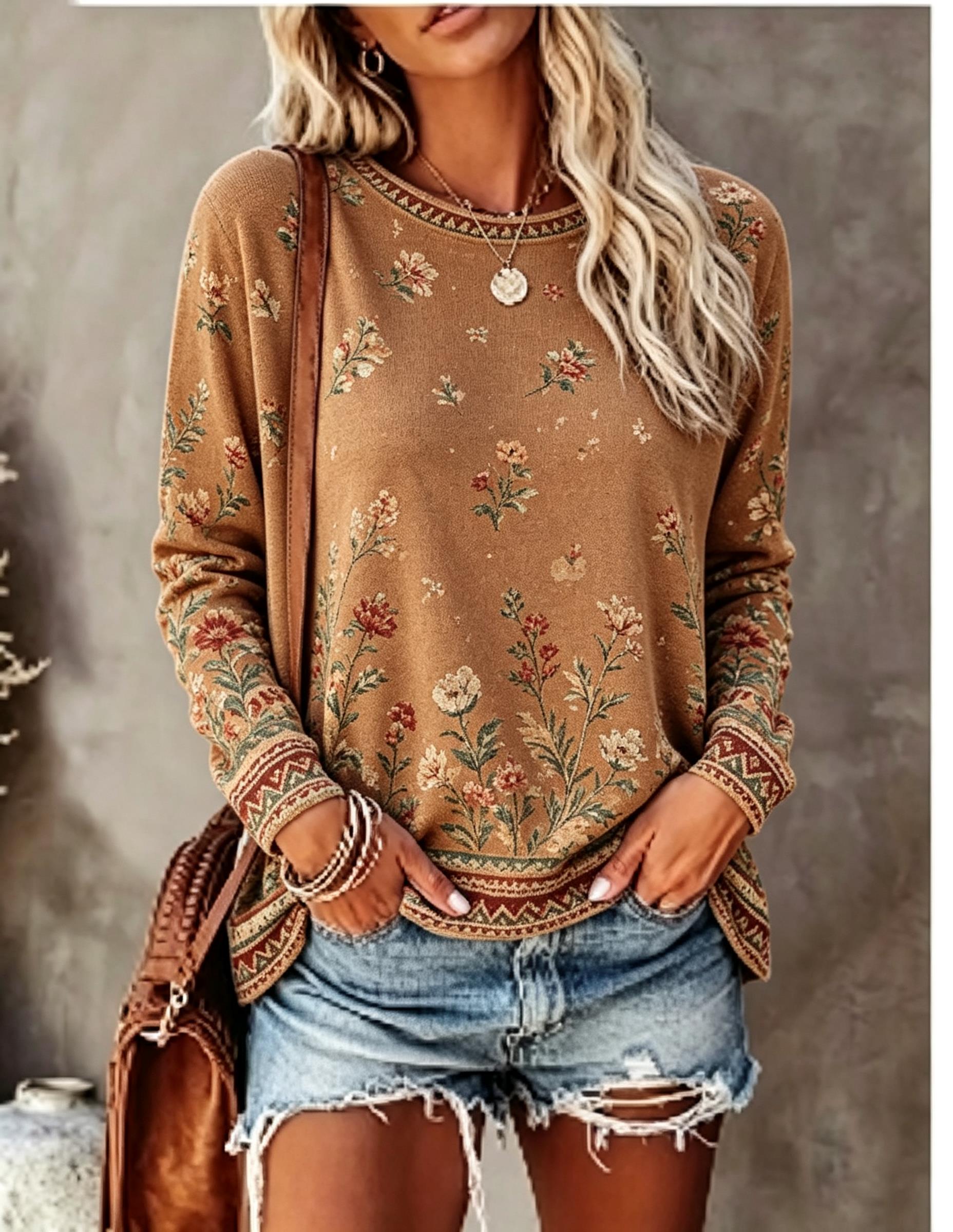 Women Crew Neck Long Sleeve T‑ - Blouses review and price