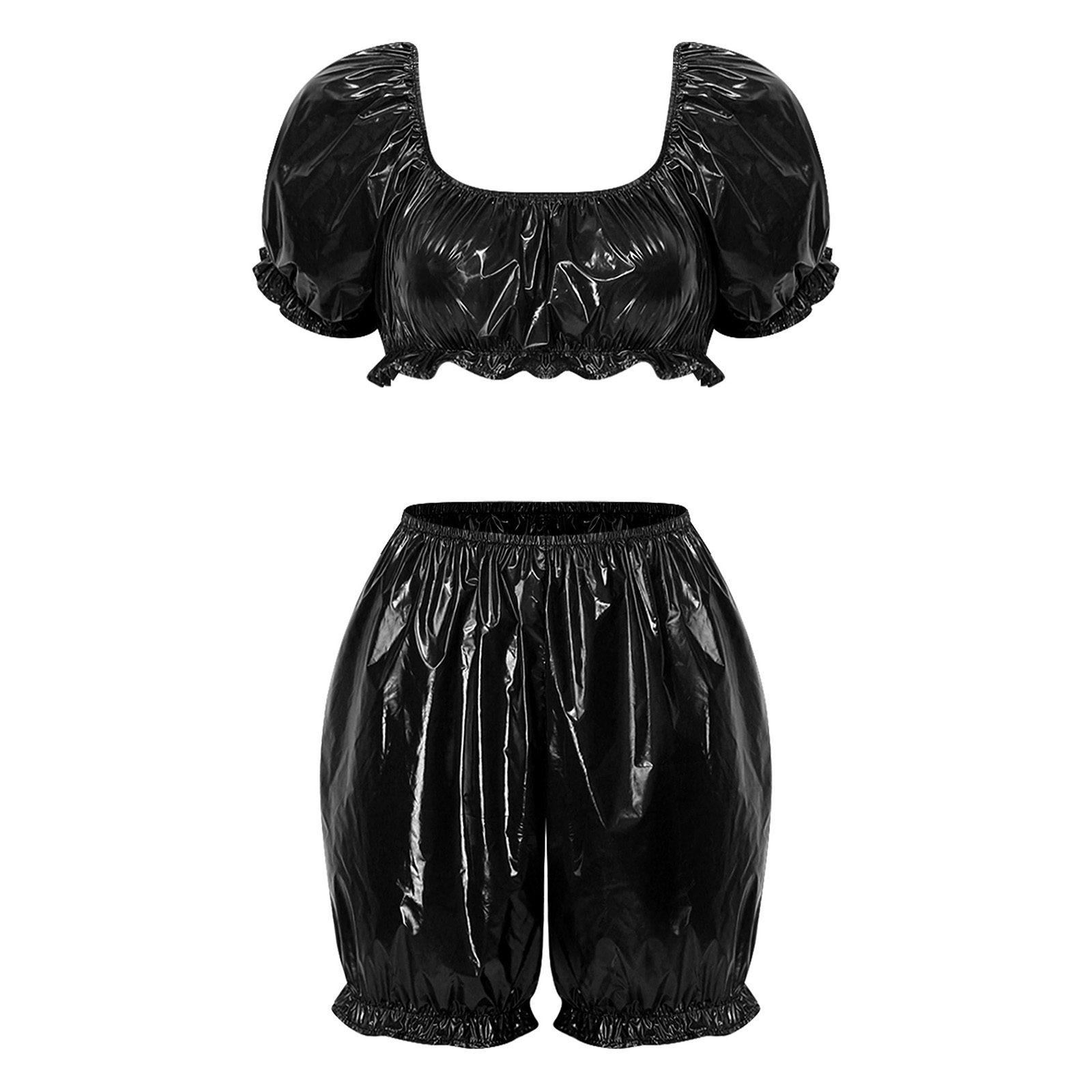 Womens Wet Look PU Leather Clu - Swimwear review and price