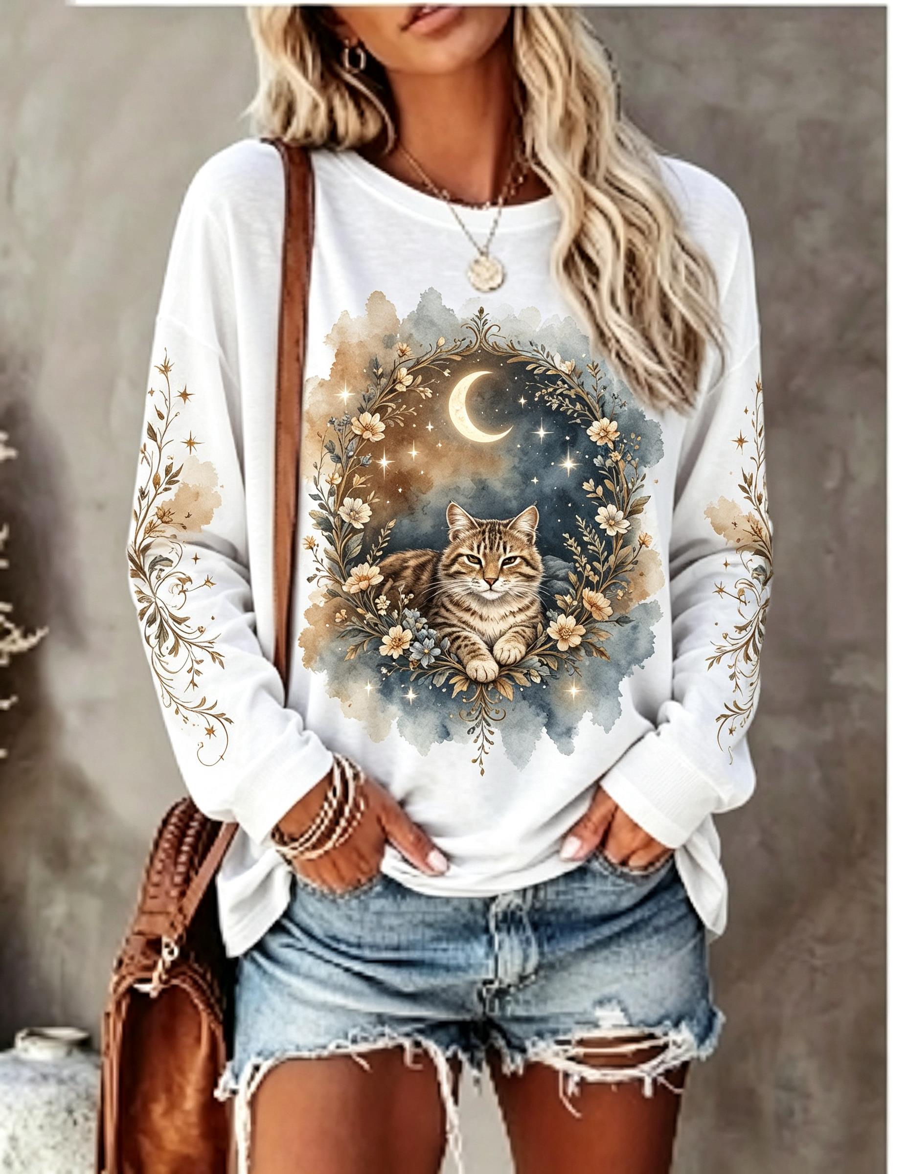 Women Long Sleeve T Shirt Howl - Blouses review and price
