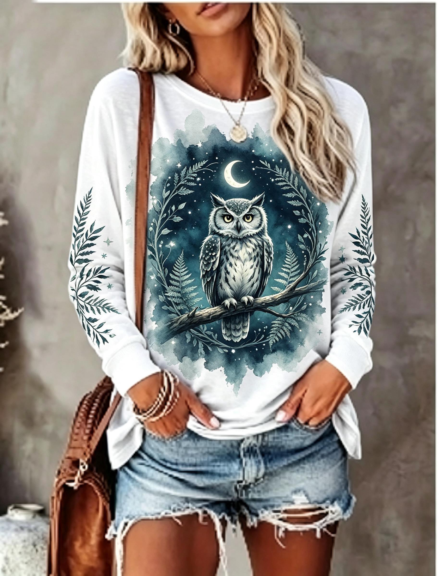 Women Long Sleeve T Shirt Howl - Blouses review and price